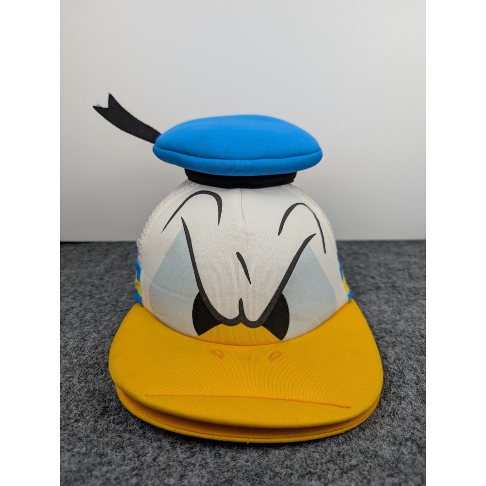 Disney Parks Donald Duck Hat Cap Snap Back Baseball Mesh Adjustable Adult Size
